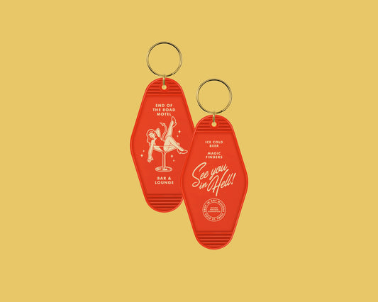 End of the Road Motel Key Ring