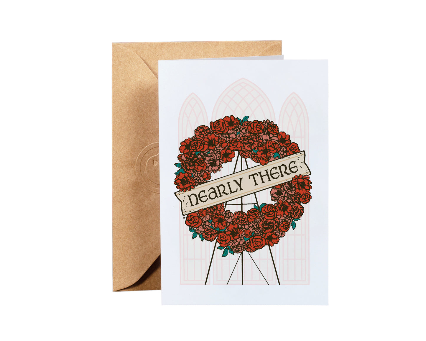 Funeral Wreath Birthday Greeting Card