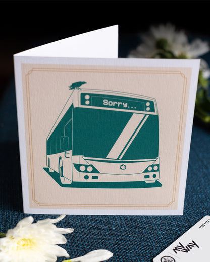 Sorry Bus Greeting Card