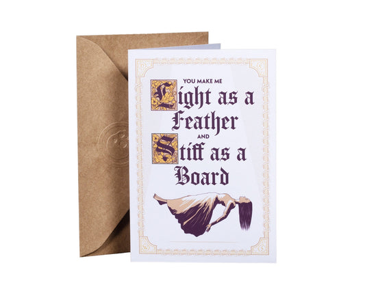 Light As A Feather, Stiff As A Board Greeting Card