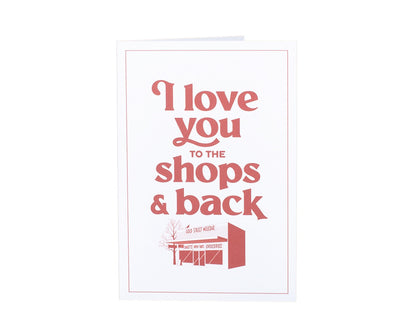 Shops & Back Greeting Card