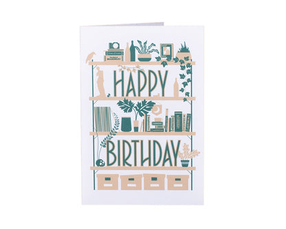 Birthday Bookshelf Greeting Card