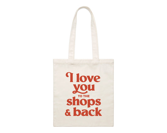 Shops & Back Tote Bag