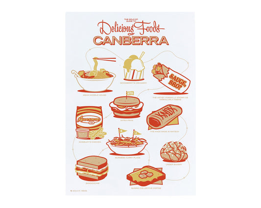 Delicious Foods of Canberra Art Print